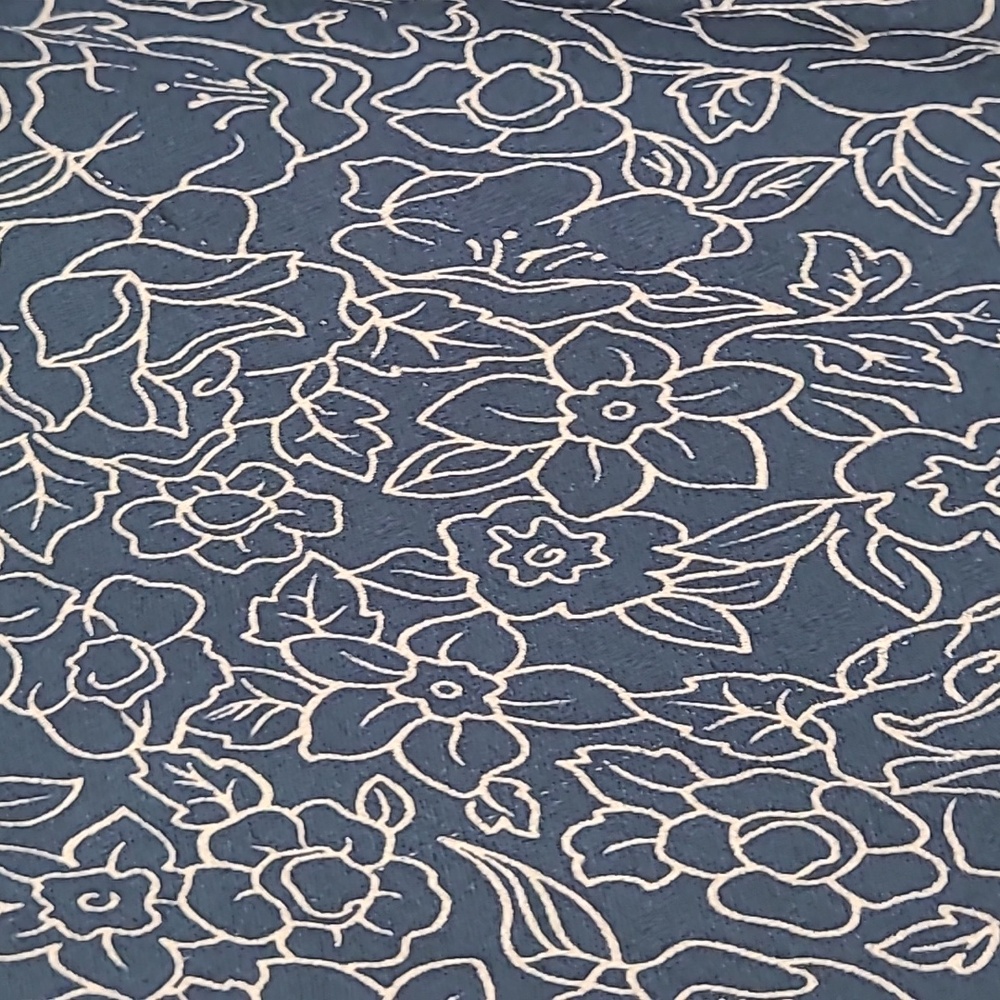 CASUAL CORNER 90's Silk Whimsical Fairy Navy Floral Sleeveless Slip Midi Dress 6 - Picture 6 of 8